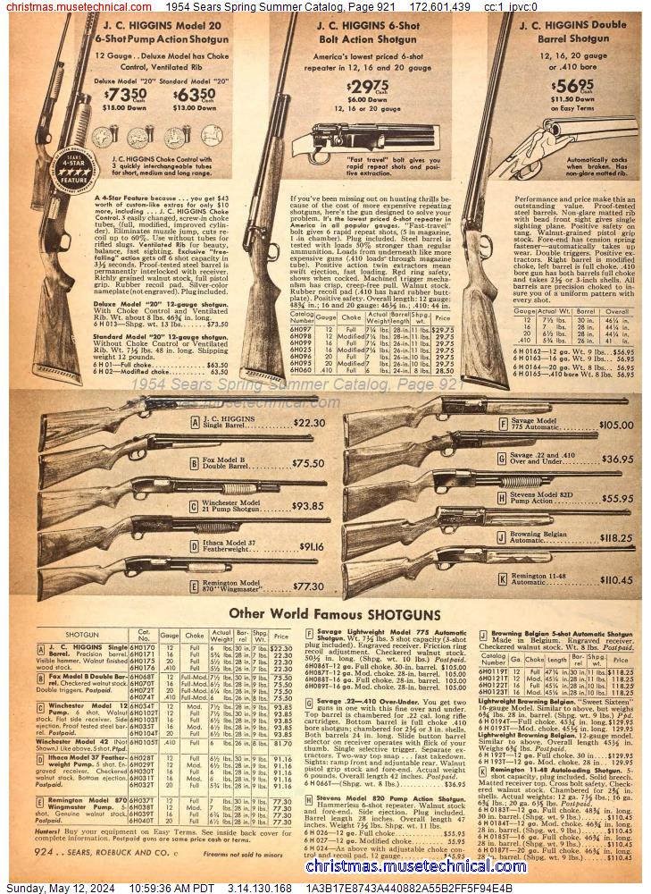 1954 Sears Spring Summer Catalog, Page 921