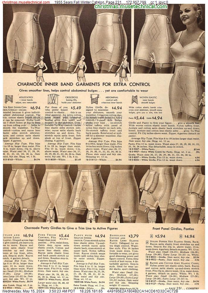 1955 Sears Fall Winter Catalog, Page 231