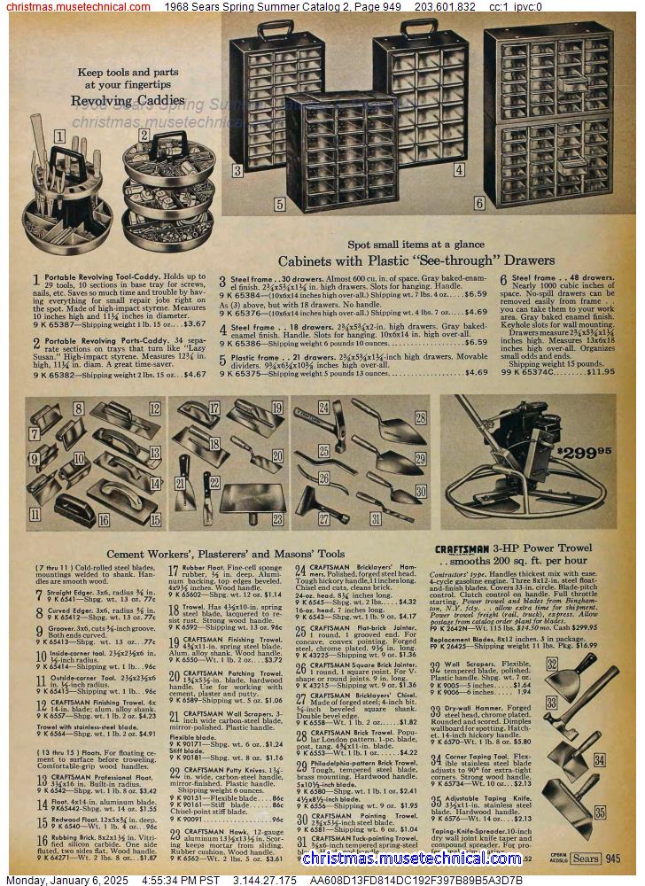 1968 Sears Spring Summer Catalog 2, Page 949