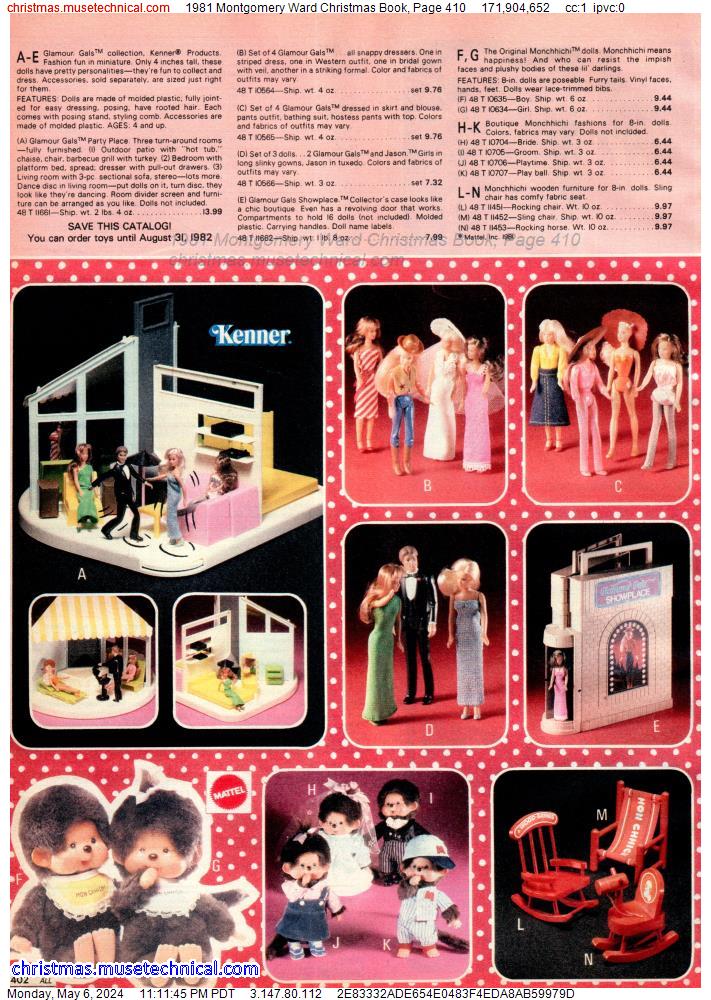 1981 Montgomery Ward Christmas Book, Page 410