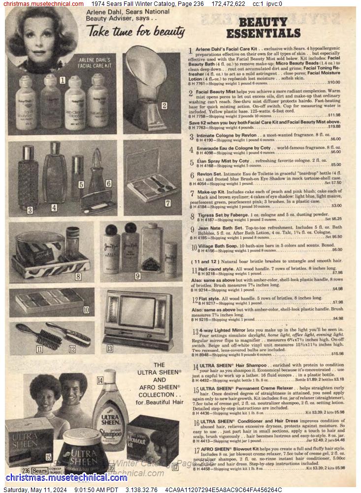 1974 Sears Fall Winter Catalog, Page 236