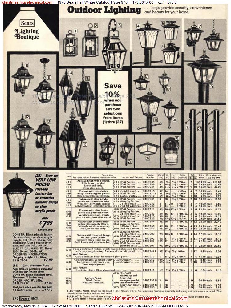 1978 Sears Fall Winter Catalog, Page 976
