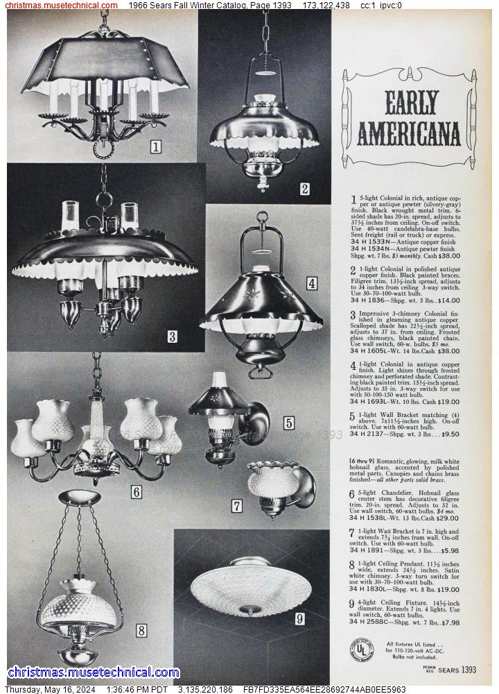1966 Sears Fall Winter Catalog, Page 1393