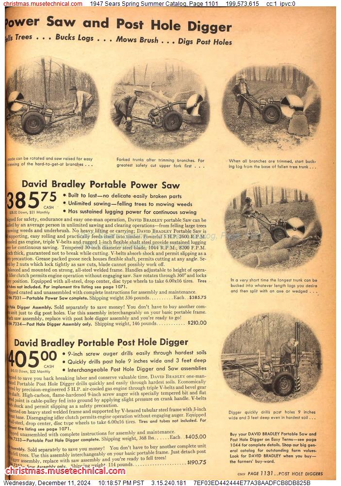 1947 Sears Spring Summer Catalog, Page 1101