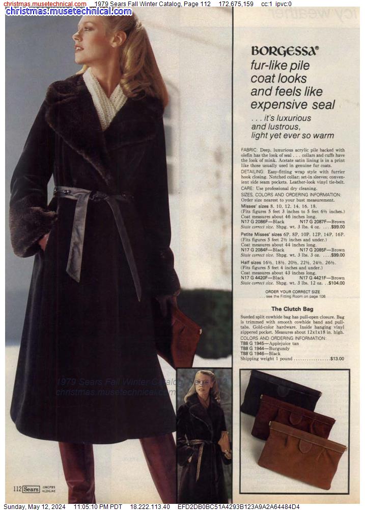 1979 Sears Fall Winter Catalog, Page 112