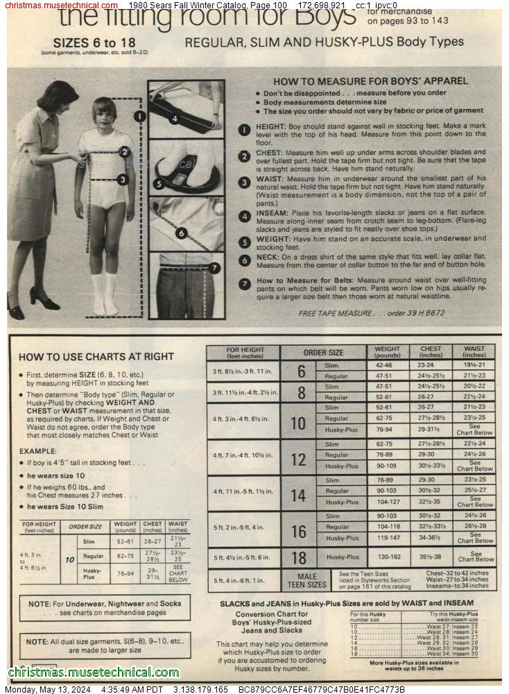 1980 Sears Fall Winter Catalog, Page 100