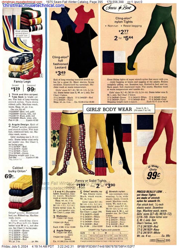 1975 Sears Fall Winter Catalog, Page 395