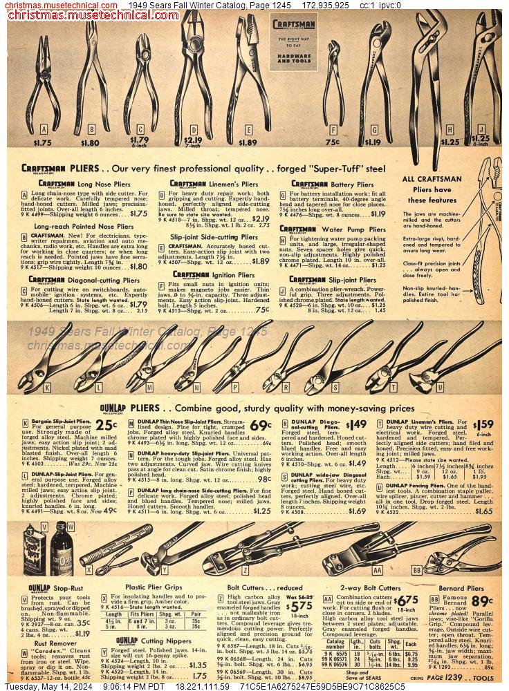 1949 Sears Fall Winter Catalog, Page 1245