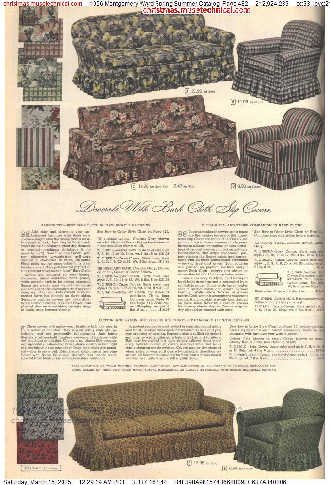 1956 Montgomery Ward Spring Summer Catalog, Page 482