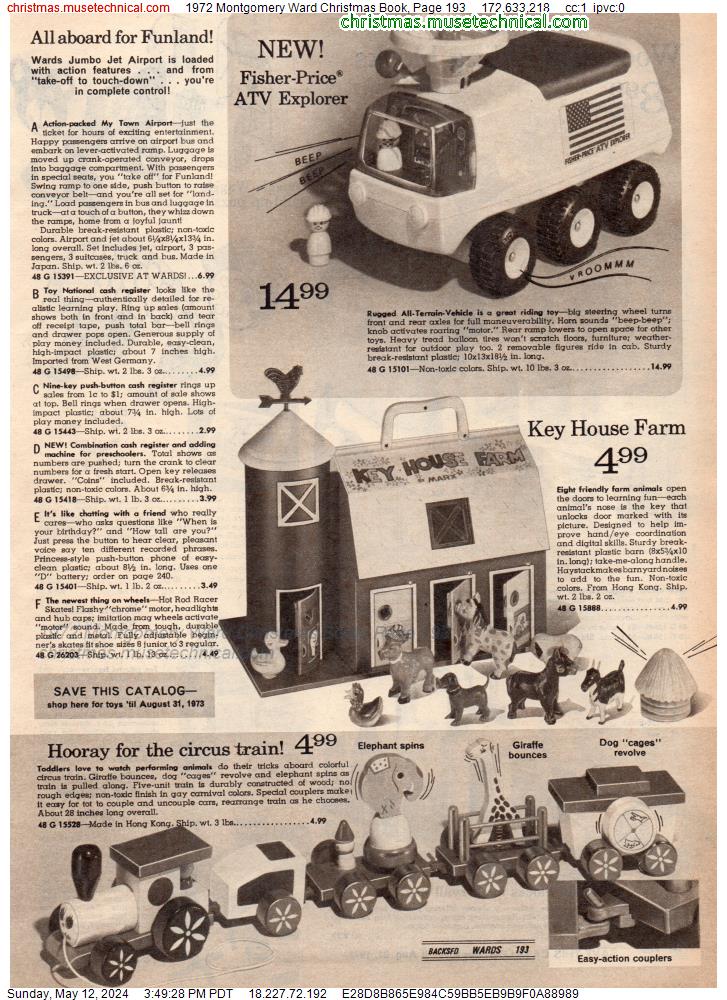 1972 Montgomery Ward Christmas Book, Page 193