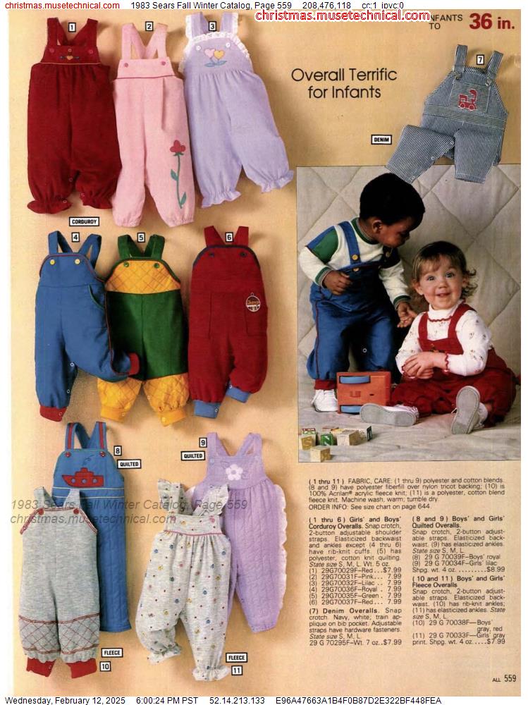 1983 Sears Fall Winter Catalog, Page 559