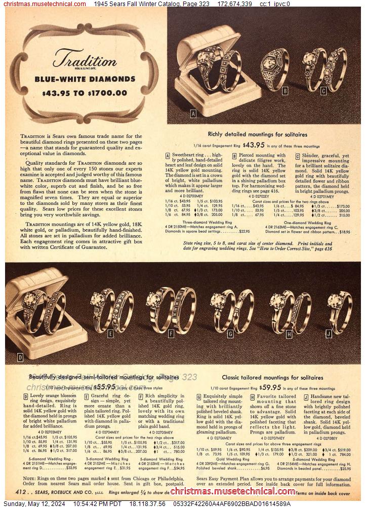 1945 Sears Fall Winter Catalog, Page 323