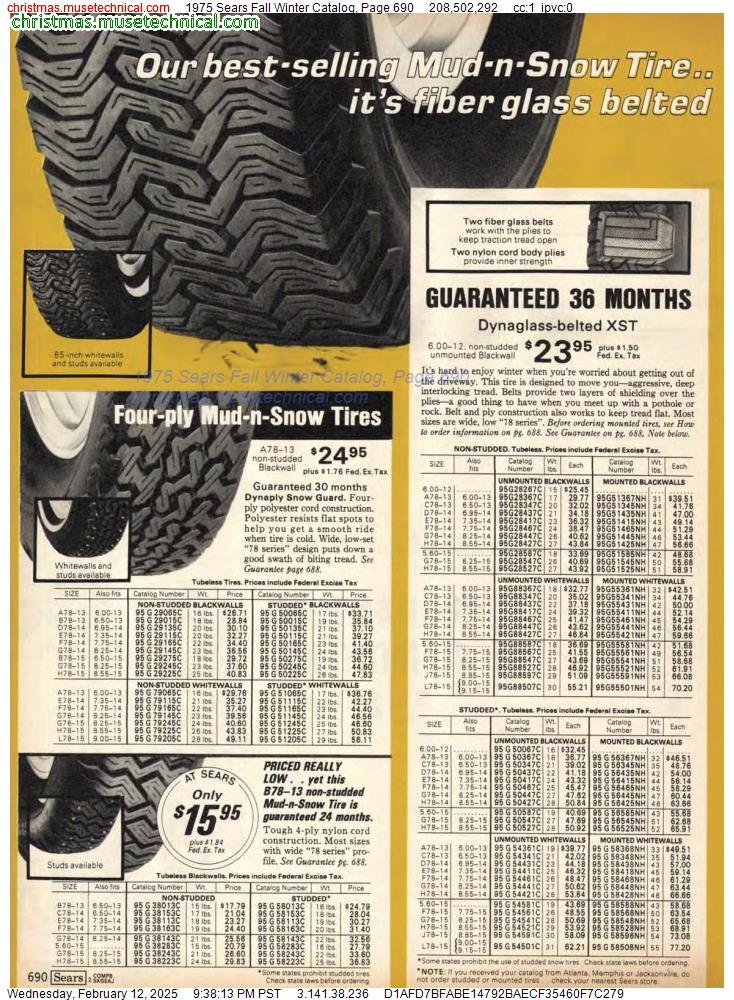 1975 Sears Fall Winter Catalog, Page 690