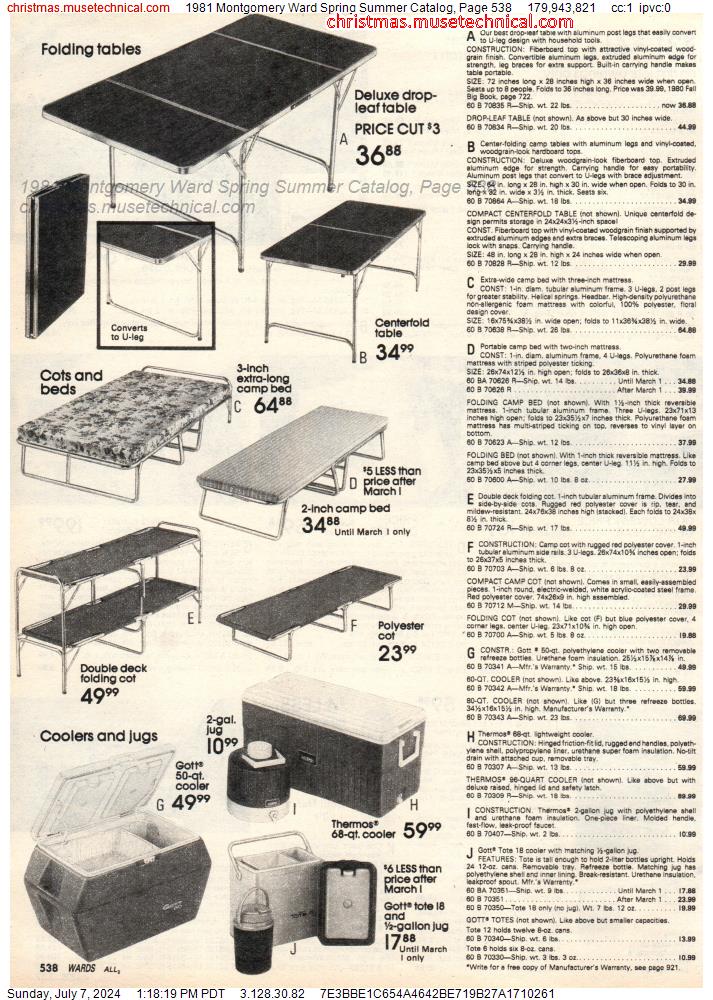 1981 Montgomery Ward Spring Summer Catalog, Page 538