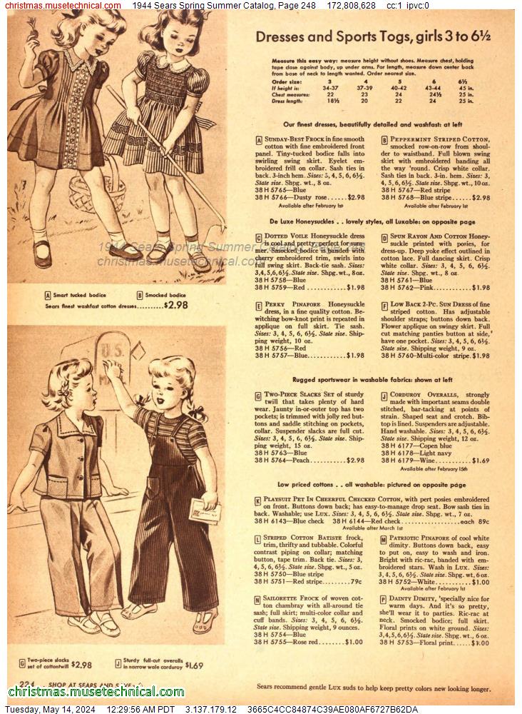 1944 Sears Spring Summer Catalog, Page 248