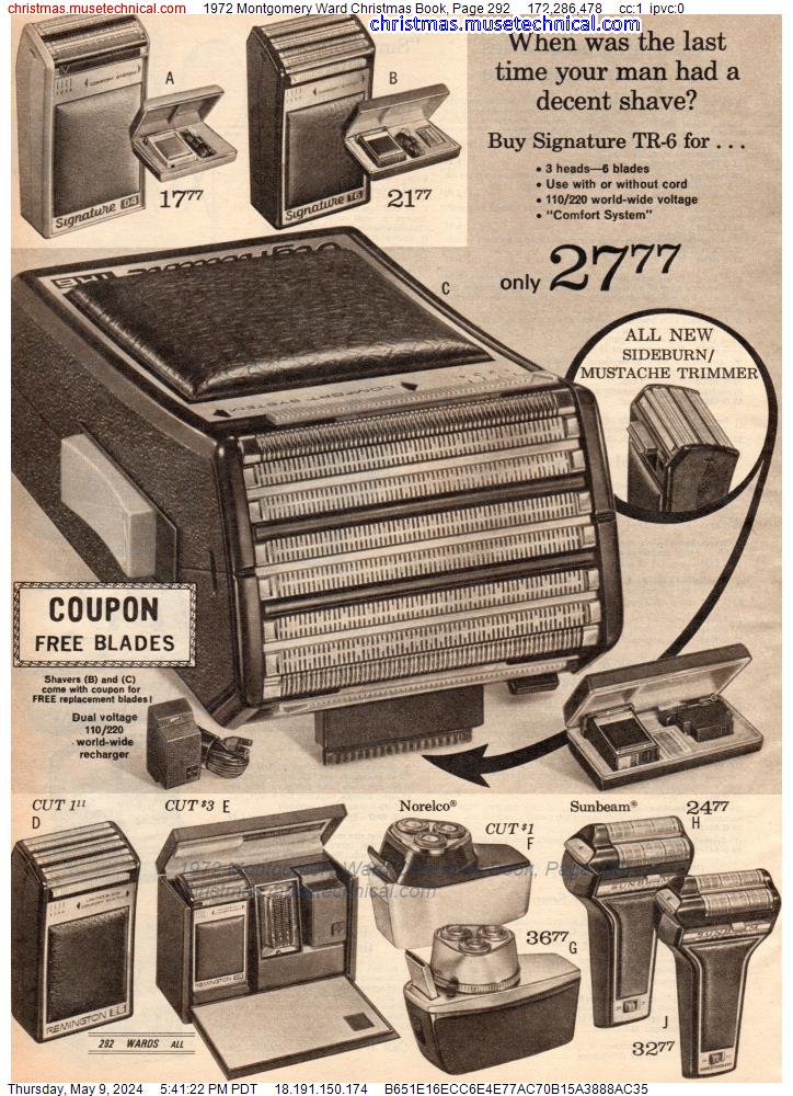 1972 Montgomery Ward Christmas Book, Page 292