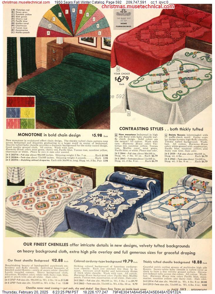 1950 Sears Fall Winter Catalog, Page 592