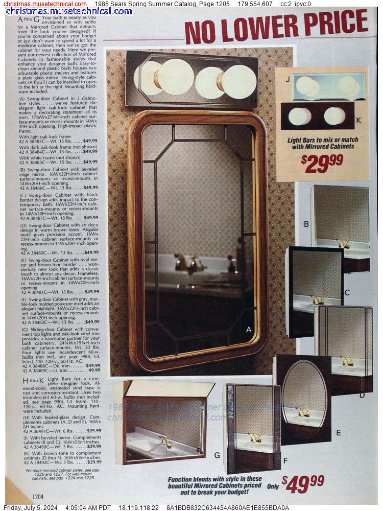 1985 Sears Spring Summer Catalog, Page 1205