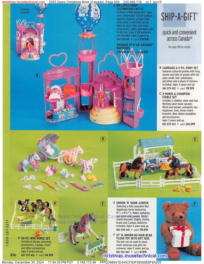 2003 Sears Christmas Book (Canada), Page 838