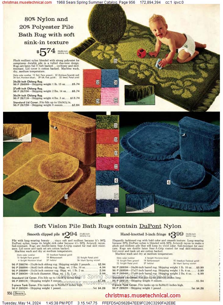 1968 Sears Spring Summer Catalog, Page 956