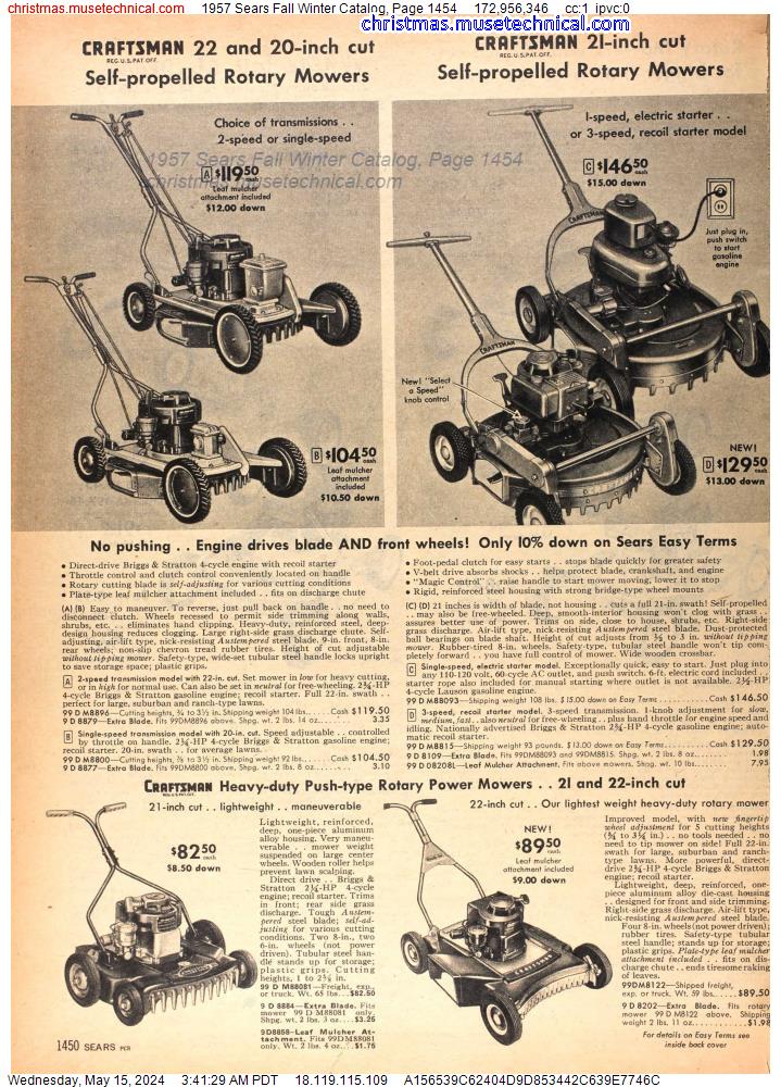 1957 Sears Fall Winter Catalog, Page 1454