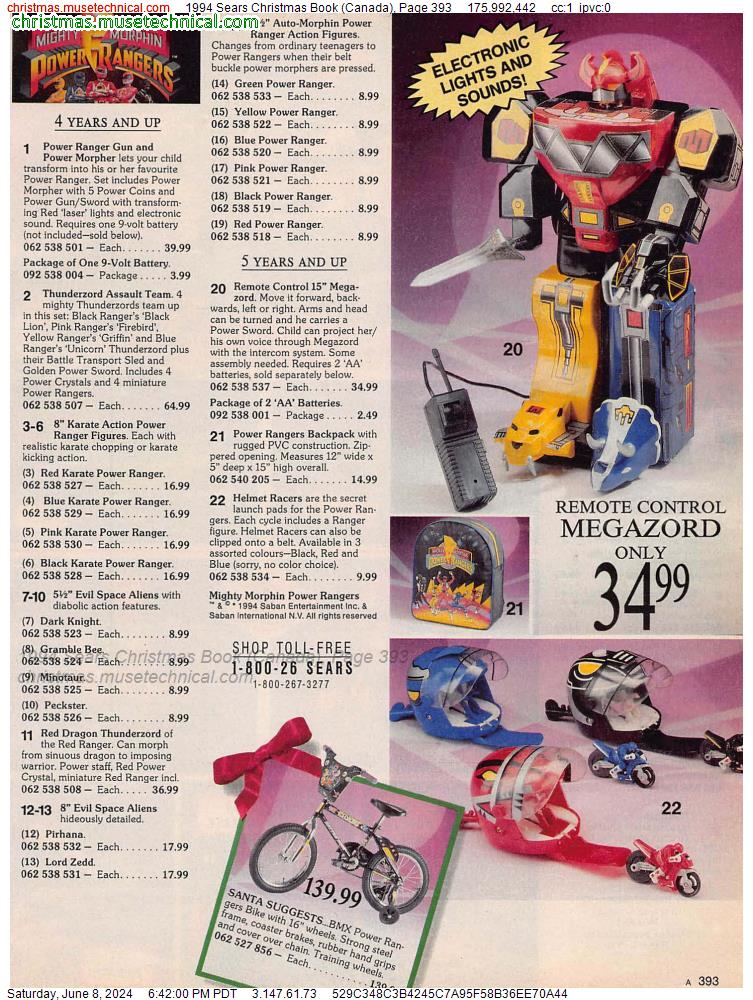 1994 Sears Christmas Book (Canada), Page 393