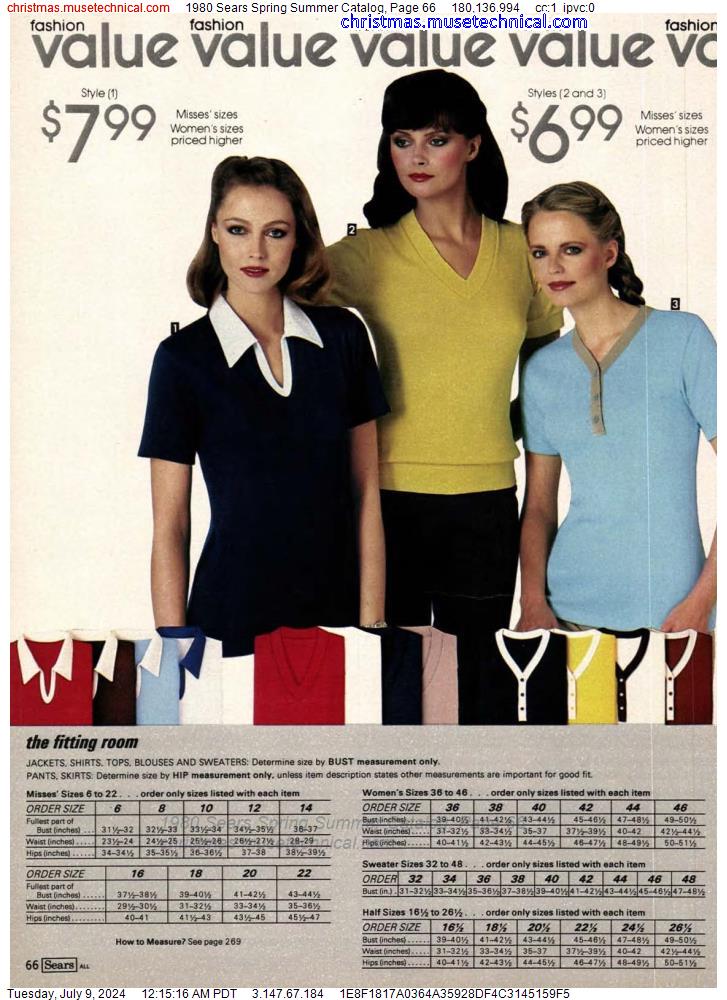 1980 Sears Spring Summer Catalog, Page 66