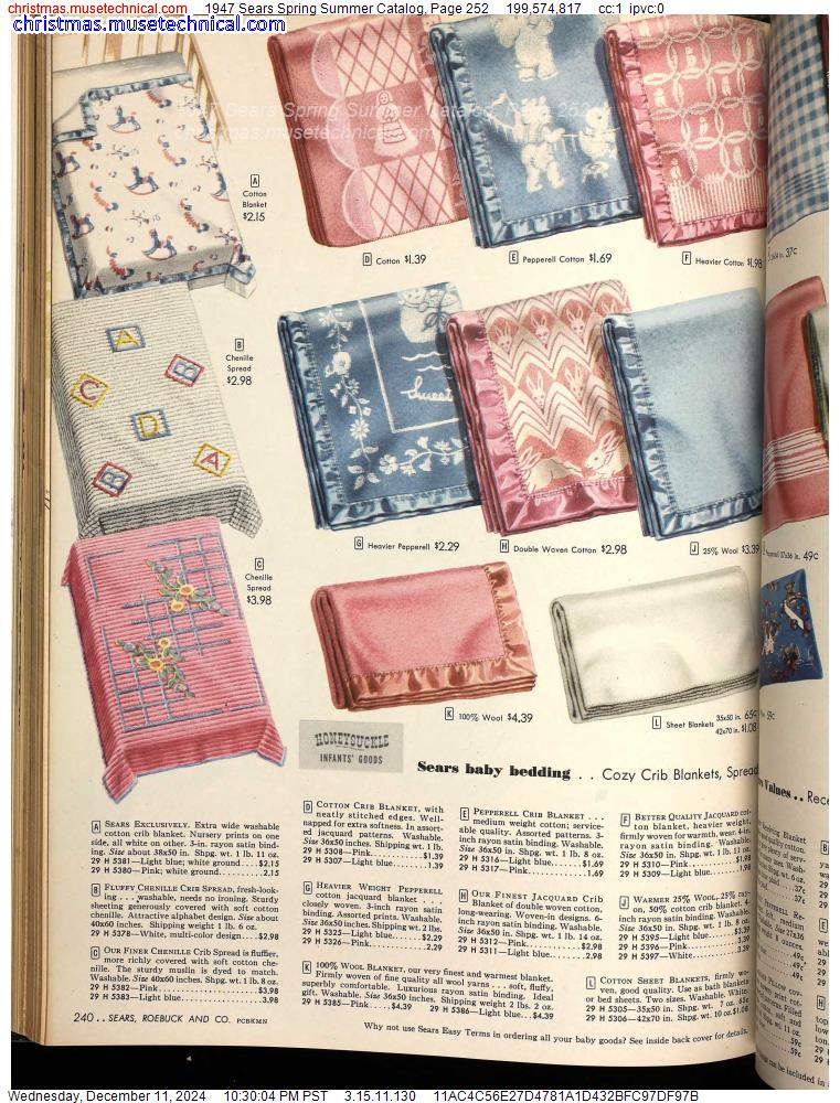 1947 Sears Spring Summer Catalog, Page 252