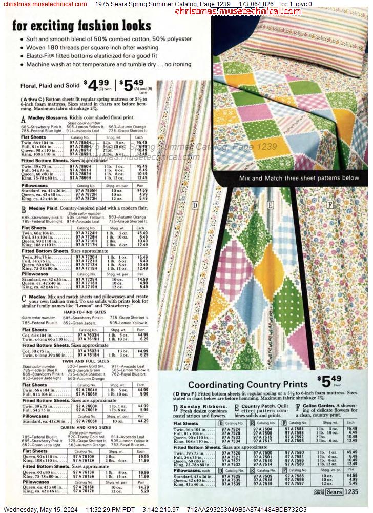 1975 Sears Spring Summer Catalog, Page 1239