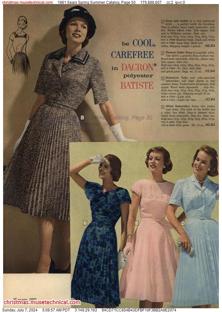 1961 Sears Spring Summer Catalog, Page 50