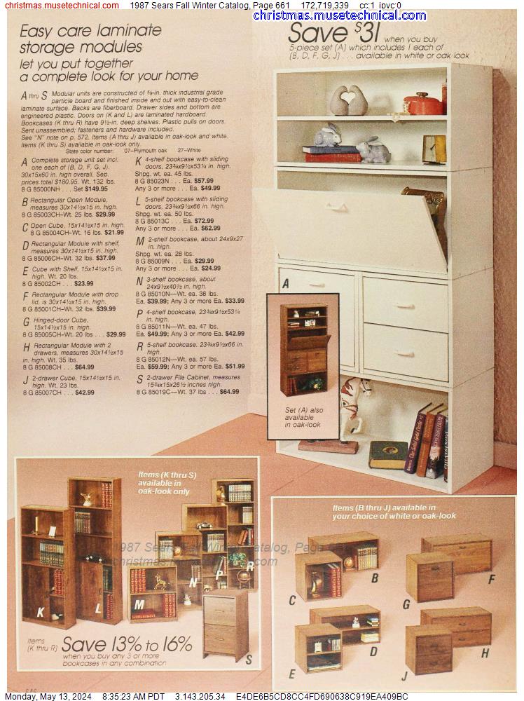 1987 Sears Fall Winter Catalog, Page 661