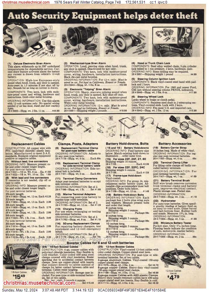 1976 Sears Fall Winter Catalog, Page 748