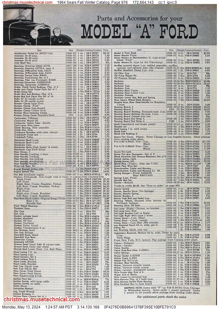 1964 Sears Fall Winter Catalog, Page 976