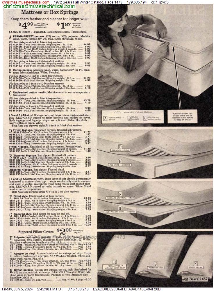 1972 Sears Fall Winter Catalog, Page 1473