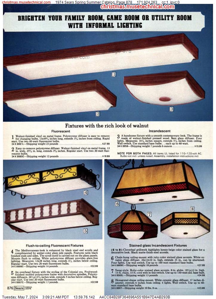 1974 Sears Spring Summer Catalog, Page 878