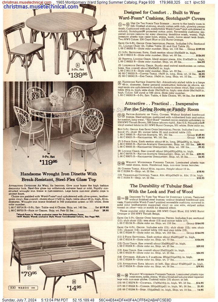 1965 Montgomery Ward Spring Summer Catalog, Page 930
