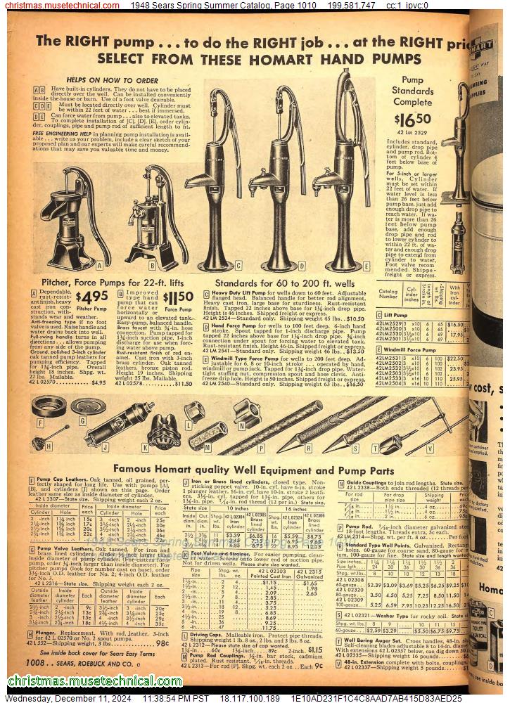 1948 Sears Spring Summer Catalog, Page 1010