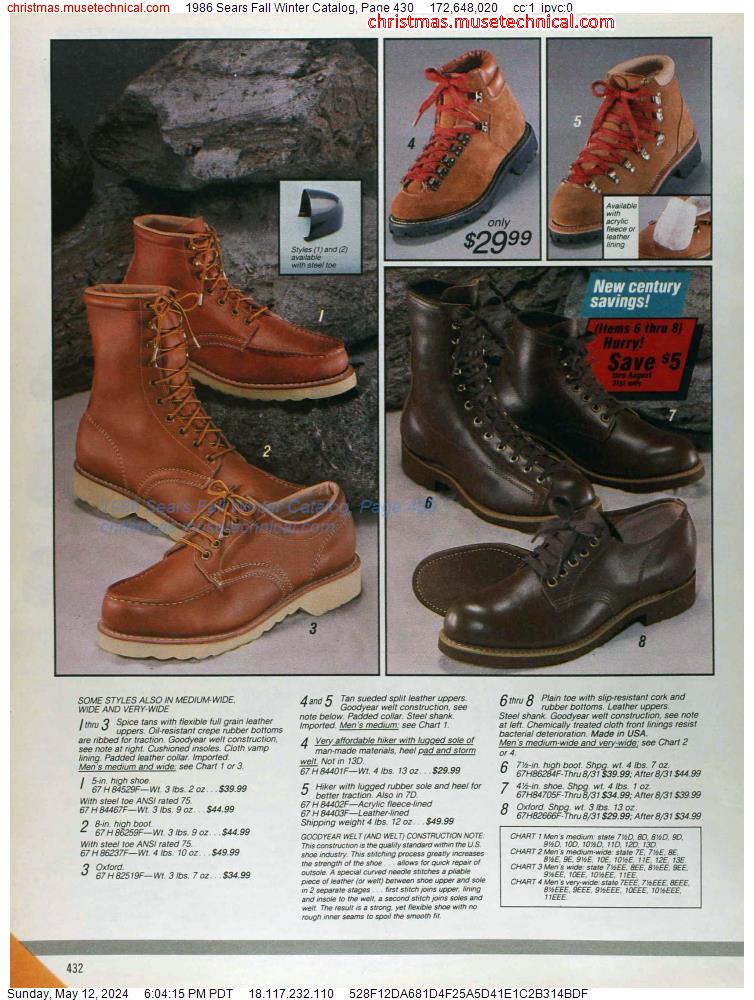 1986 Sears Fall Winter Catalog, Page 430