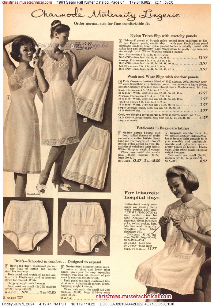 1961 Sears Fall Winter Catalog, Page 64