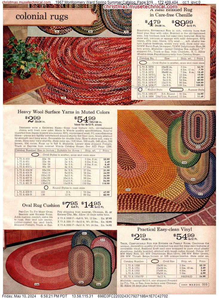 1967 Montgomery Ward Spring Summer Catalog, Page 919