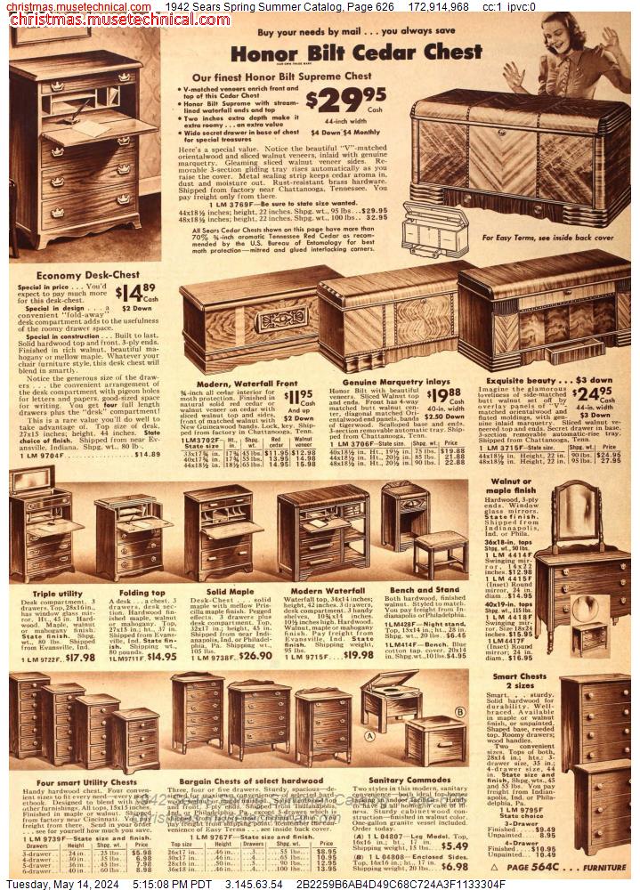 1942 Sears Spring Summer Catalog, Page 626