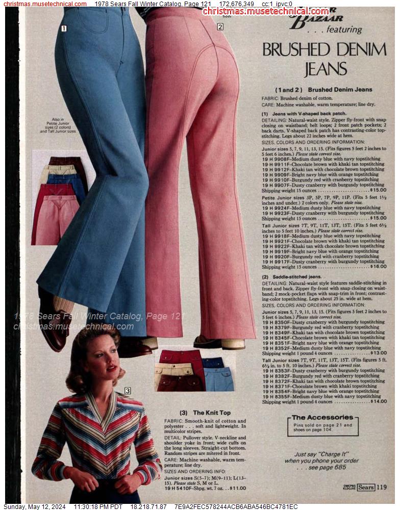 1978 Sears Fall Winter Catalog, Page 121