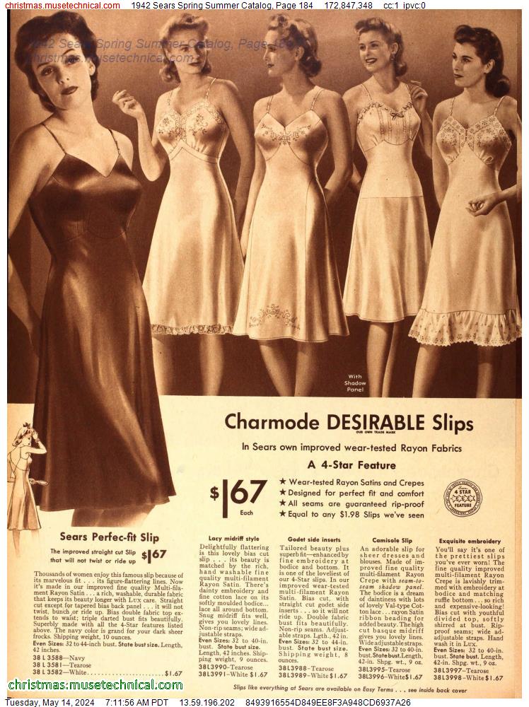 1942 Sears Spring Summer Catalog, Page 184