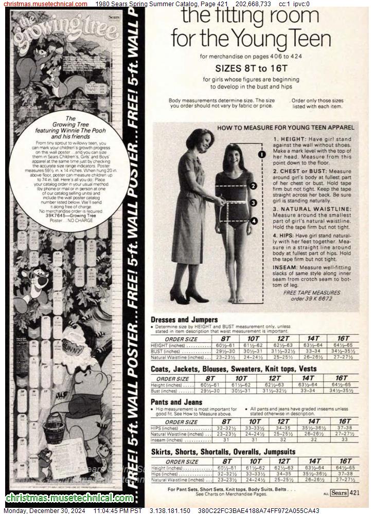 1980 Sears Spring Summer Catalog, Page 421