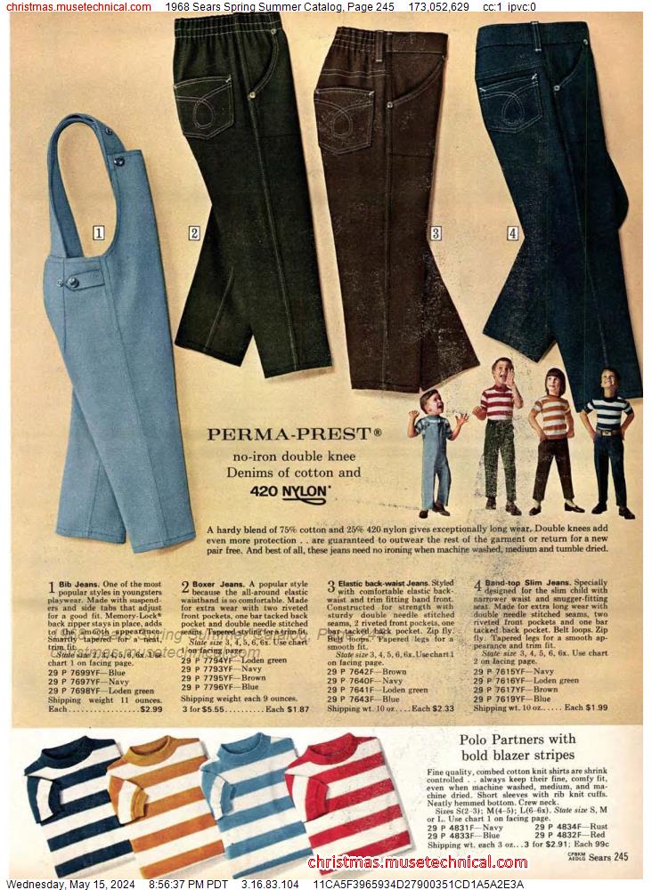 1968 Sears Spring Summer Catalog, Page 245