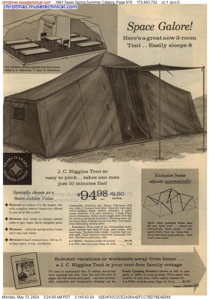 1961 Sears Spring Summer Catalog, Page 679
