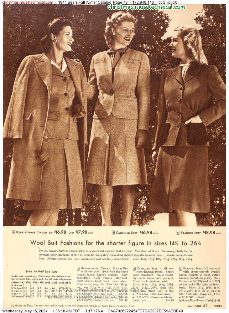 1944 Sears Fall Winter Catalog, Page 79