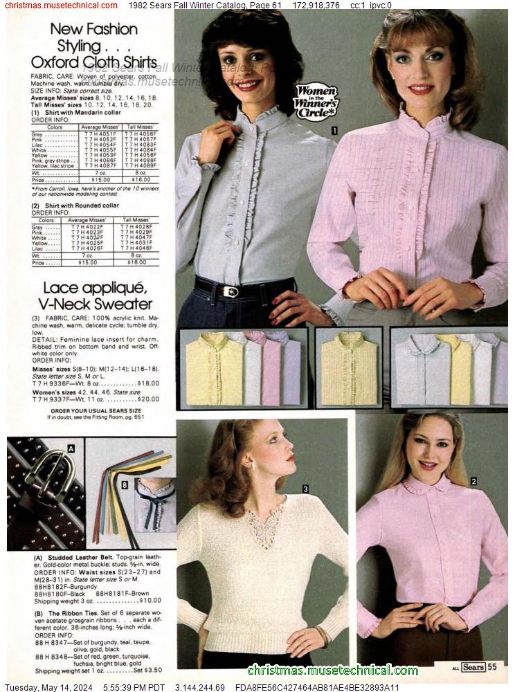1982 Sears Fall Winter Catalog, Page 61