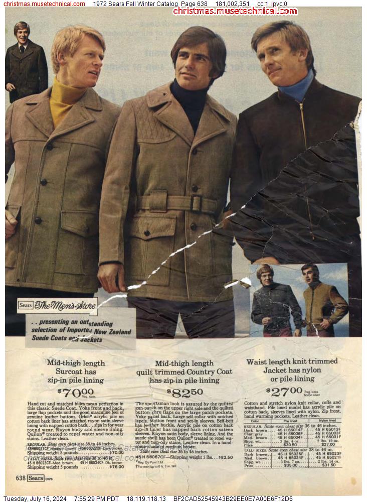 1972 Sears Fall Winter Catalog, Page 638