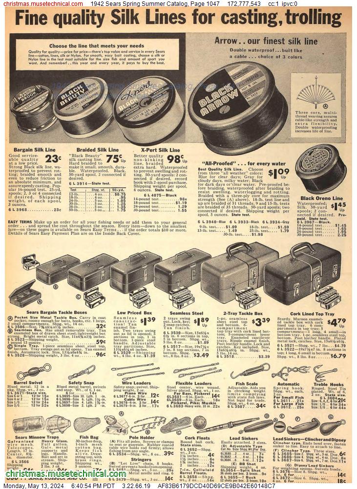 1942 Sears Spring Summer Catalog, Page 1047